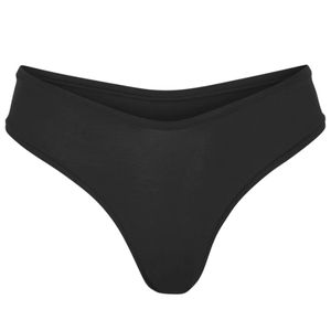 SKIMS cotton dipped thong in Soot